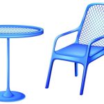 plastic chairs and tables